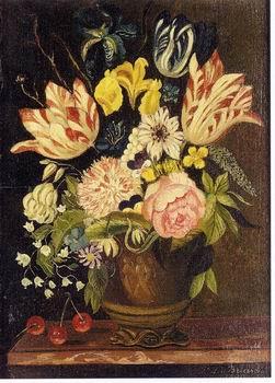 unknow artist Floral, beautiful classical still life of flowers.030 oil painting picture